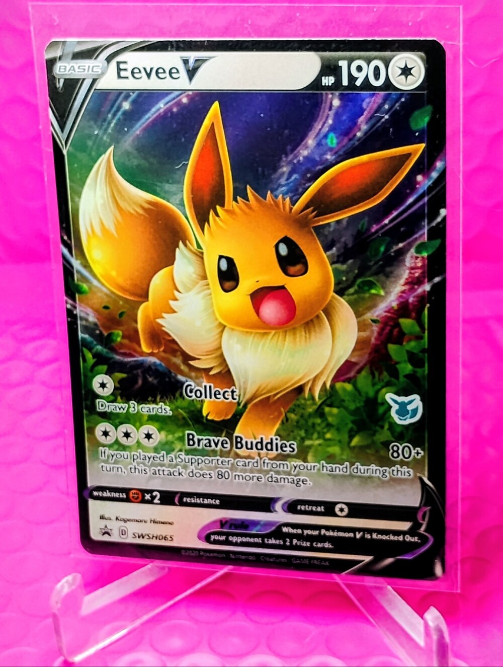 Eevee V Pokémon Trading Card - Yellow Mint Condition Promo